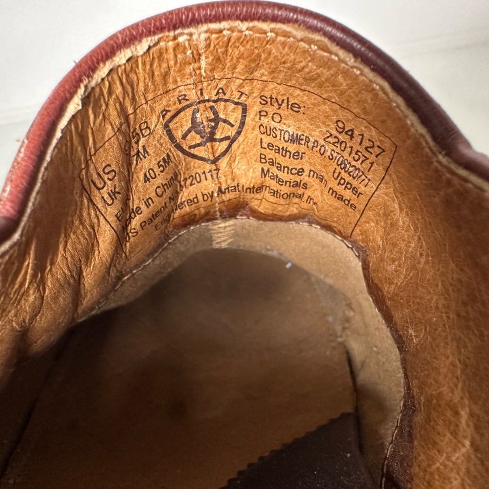 Ariat Women’s 9.5 Brown Leather Clog Mules Western Tassel Slip-On Comfort Shoes - Picture 10 of 10